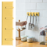 Wall Row Hook Punch Free Coat Key Holder Door Hat Hanger for Bathroom Wall Door Decor(Yellow ) - Extra Image