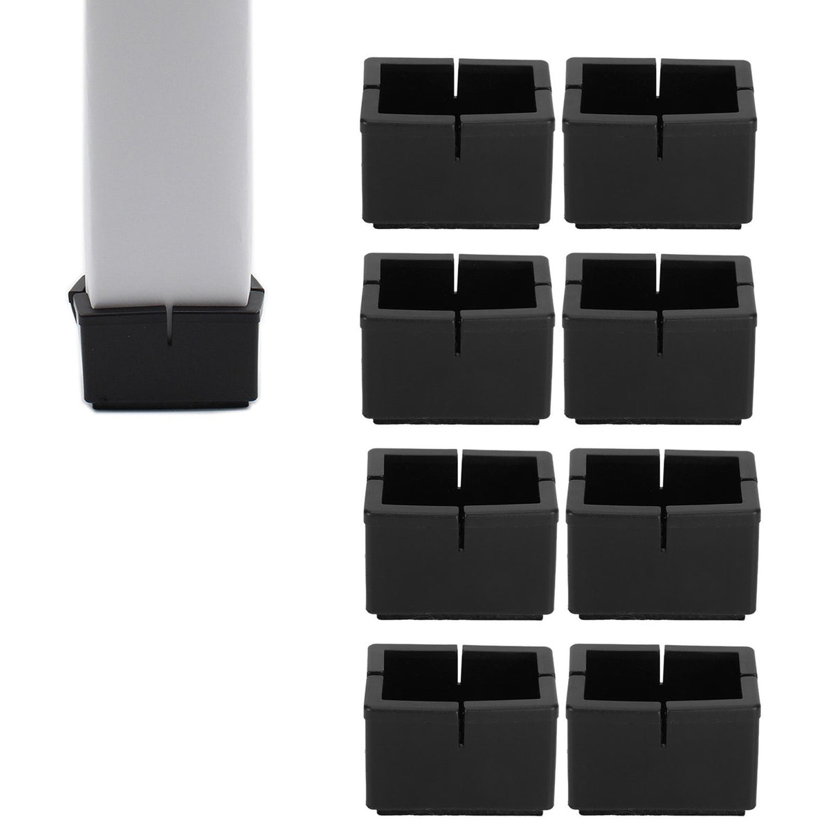 8PCS Silicone Chair Leg Caps Non Slip Table Foot Cover Floor Protector Furniture Leg Pads