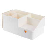 Drawer Type Desk Storage Box Book Stand Stationery Remote Control Holder for Home Desktop - Front View
