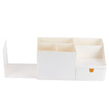 Drawer Type Desk Storage Box Book Stand Stationery Remote Control Holder for Home Desktop
