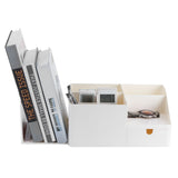 Drawer Type Desk Storage Box Book Stand Stationery Remote Control Holder for Home Desktop