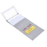 Lithium Ion Battery Safe Bag Fireproof Explosion Proof Storage Bag Protector 10x20cm - Top-Down View
