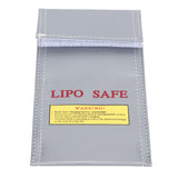 Lithium Ion Battery Safe Bag Fireproof Explosion Proof Storage Bag Protector 10x20cm