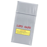 Lithium Ion Battery Safe Bag Fireproof Explosion Proof Storage Bag Protector 10x20cm