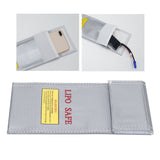 Lithium Ion Battery Safe Bag Fireproof Explosion Proof Storage Bag Protector 10x20cm