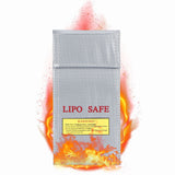 Lithium Ion Battery Safe Bag Fireproof Explosion Proof Storage Bag Protector 10x20cm