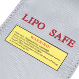 Lithium Ion Battery Safe Bag Fireproof Explosion Proof Storage Bag Protector 10x20cm