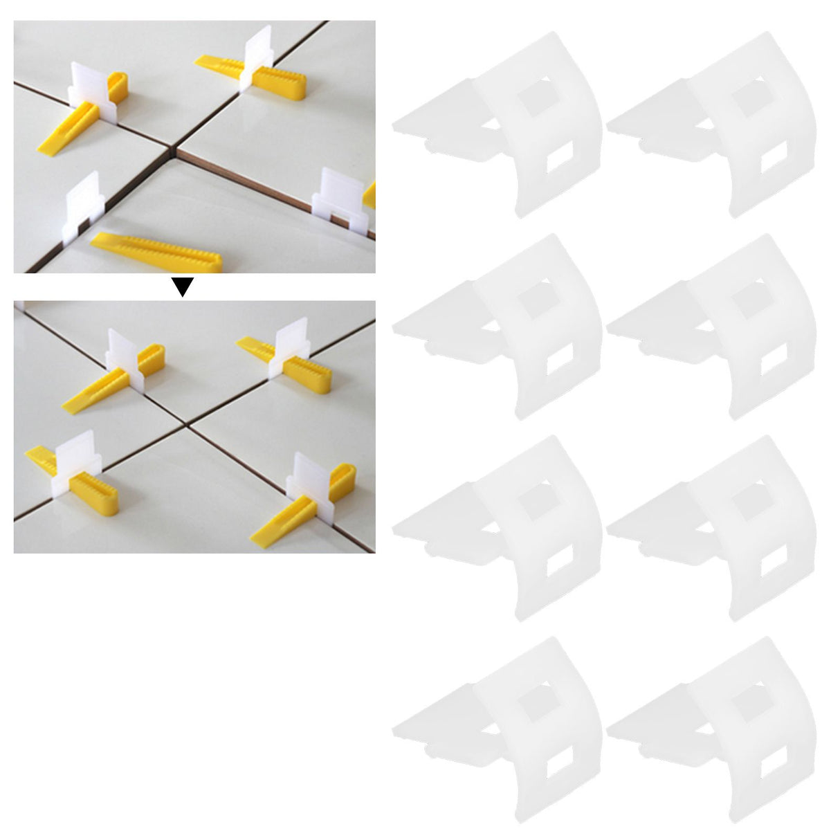 100PCS Ceramic Tile Leveling System Floor Leveler Locator Tool Spacers Tile Construction Tool