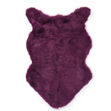 Faux Sheepskin Fur Rug Soft Carpet Area Rug for Bedroom Sofa Floor Living Room DecorPurple - Close-Up Angle