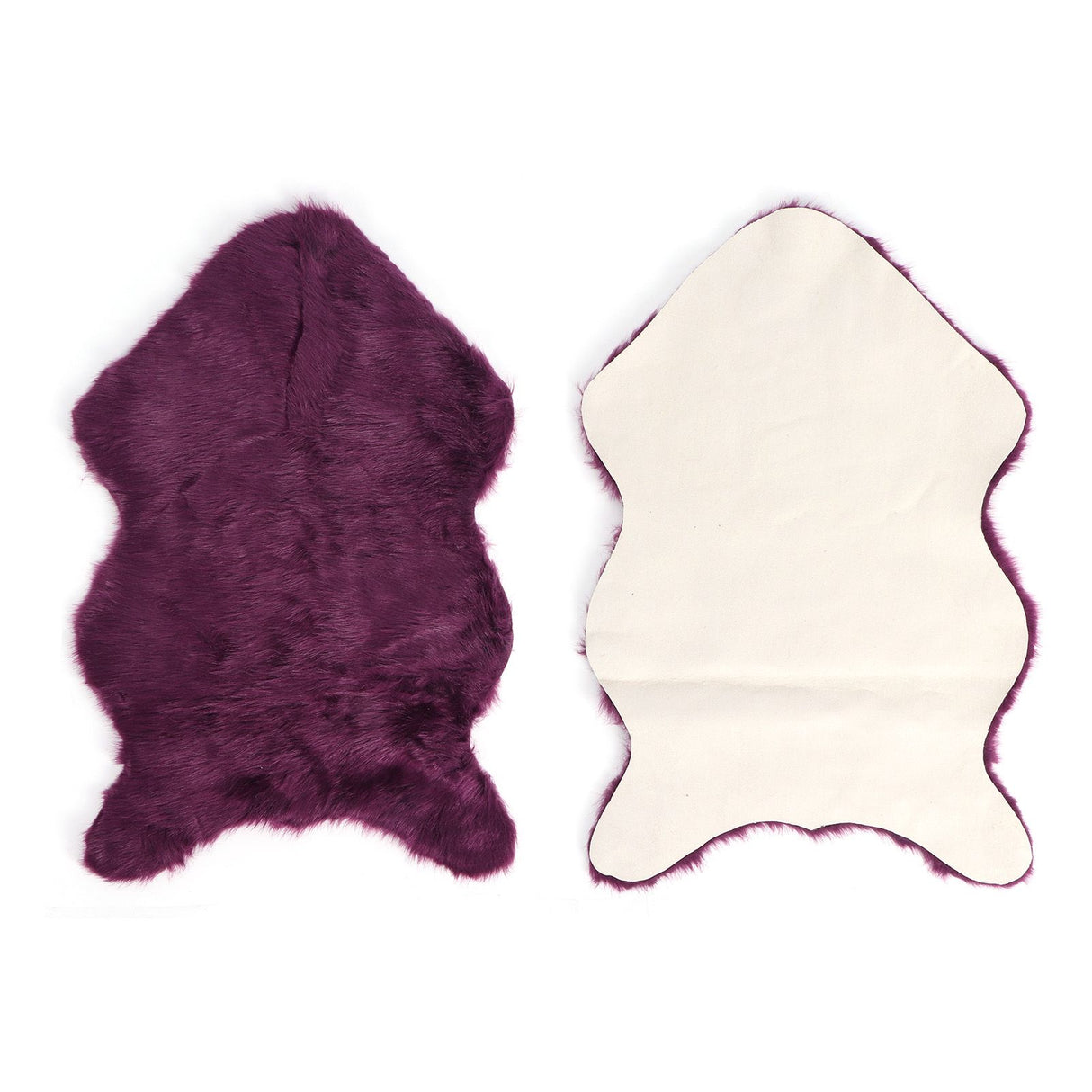 Faux Sheepskin Fur Rug Soft Carpet Area Rug for Bedroom Sofa Floor Living Room DecorPurple