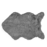 Faux Sheepskin Fur Rug Soft Carpet Area Rug for Bedroom Sofa Floor Living Room DecorGray - Low Angle