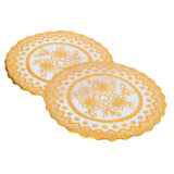 2PCS 20x20cm Table Mats Gold Placemats Coffee Cup Mat Coaster for Wedding Party SuppliesType 02