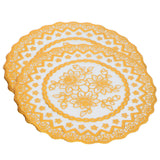 2PCS 20x20cm Table Mats Gold Placemats Coffee Cup Mat Coaster for Wedding Party SuppliesType 02 - Close-Up Angle
