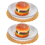 2PCS 20x20cm Table Mats Gold Placemats Coffee Cup Mat Coaster for Wedding Party SuppliesType 02 - Extra Image