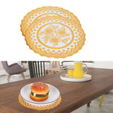 2PCS 20x20cm Table Mats Gold Placemats Coffee Cup Mat Coaster for Wedding Party SuppliesType 02
