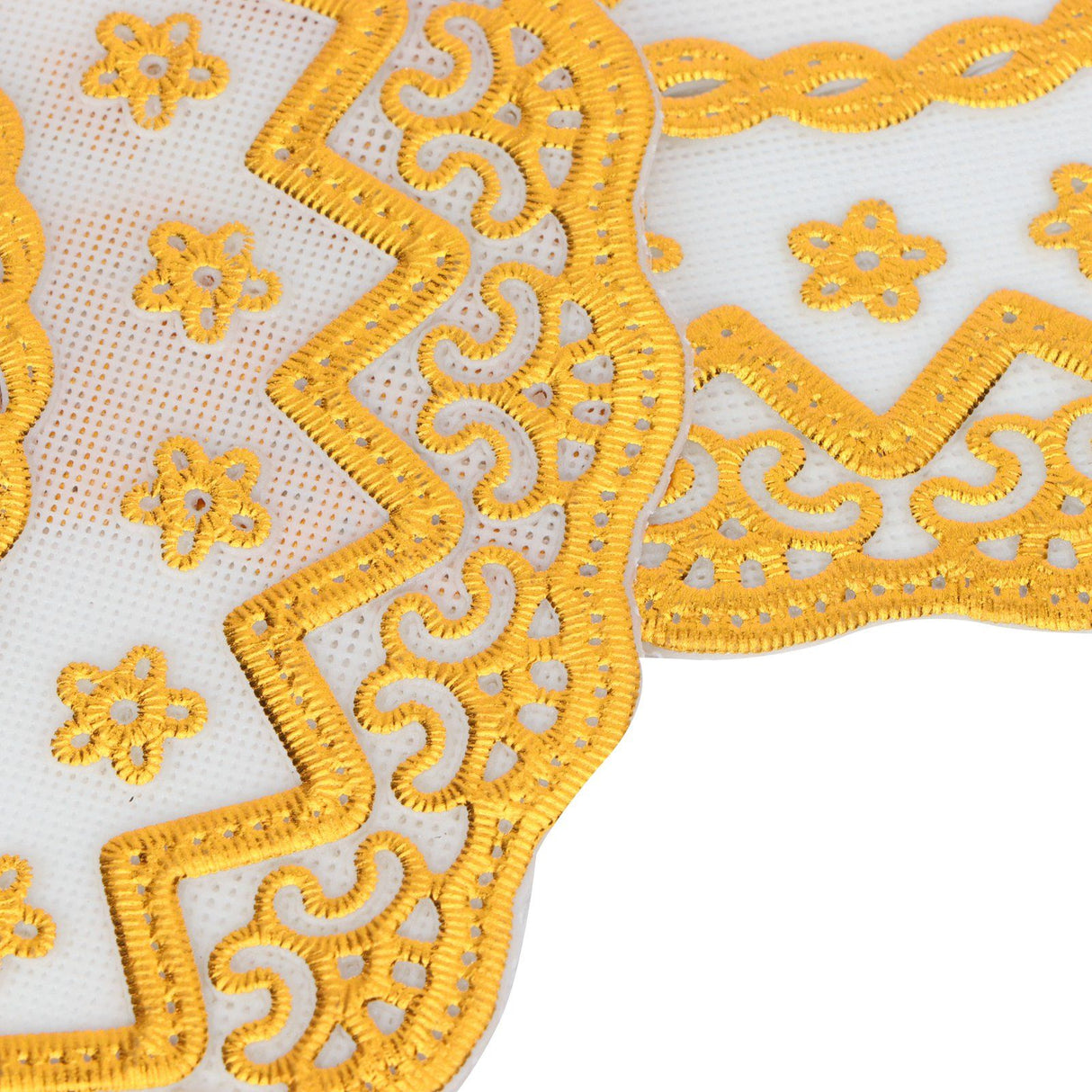 2PCS 20x20cm Table Mats Gold Placemats Coffee Cup Mat Coaster for Wedding Party SuppliesType 02