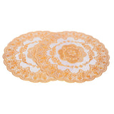 2PCS 30cmx30cm Table Mats Gold Dining Table Placemats for Wedding Party SuppliesStyle 01