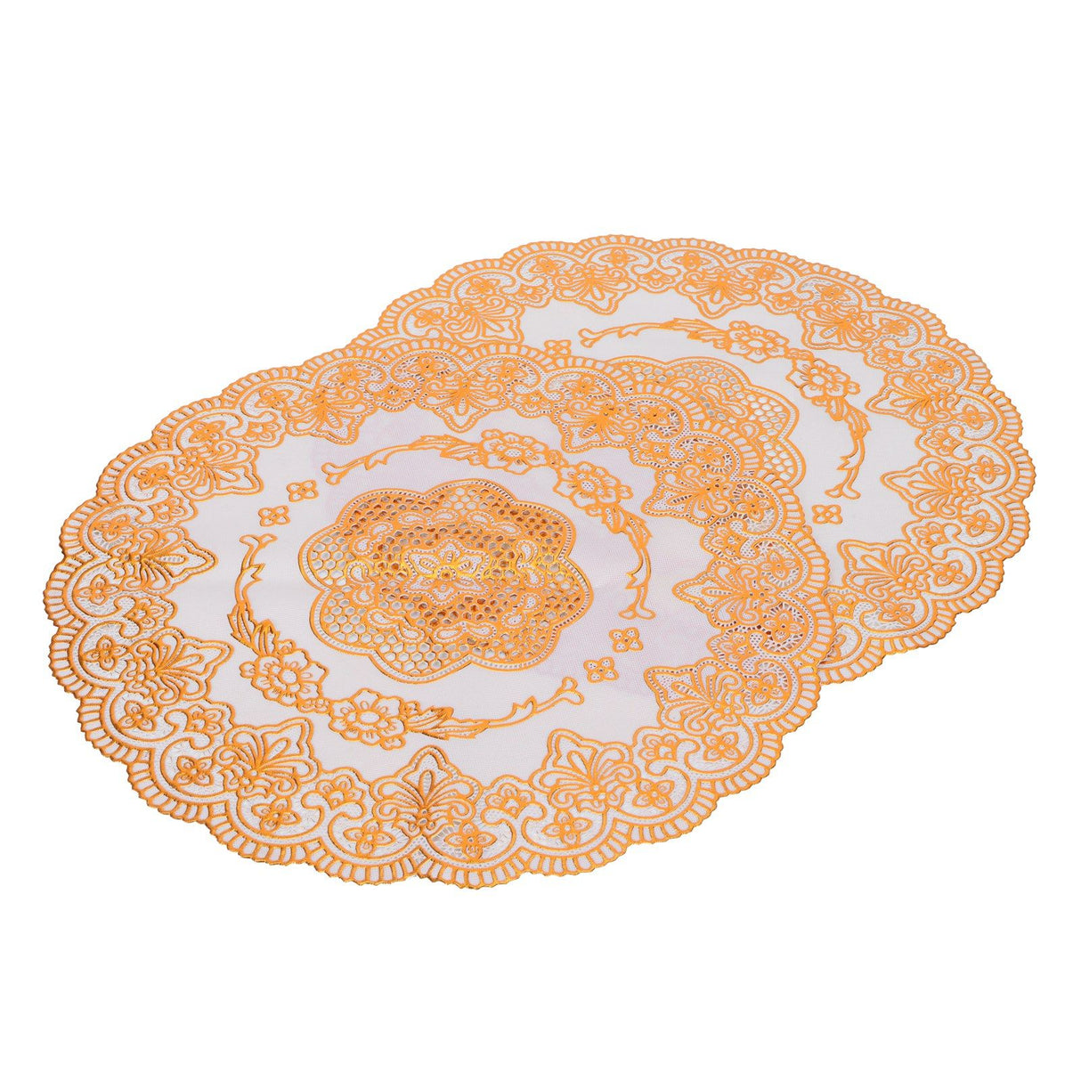 2PCS 30cmx30cm Table Mats Gold Dining Table Placemats for Wedding Party SuppliesStyle 01