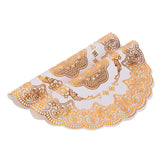 2PCS 30cmx30cm Table Mats Gold Dining Table Placemats for Wedding Party SuppliesStyle 01