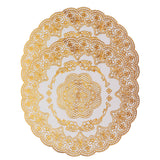 2PCS 30cmx30cm Table Mats Gold Dining Table Placemats for Wedding Party SuppliesStyle 01 - Close-Up Angle
