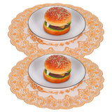 2PCS 30cmx30cm Table Mats Gold Dining Table Placemats for Wedding Party SuppliesStyle 01 - Extra Image