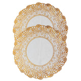 2PCS 30cmx30cm Table Mats Gold Dining Table Placemats for Wedding Party SuppliesStyle 02
