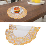 2PCS 30cmx30cm Table Mats Gold Dining Table Placemats for Wedding Party SuppliesStyle 02