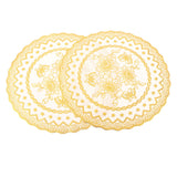 2PCS 30cmx30cm Table Mats Gold Dining Table Placemats for Wedding Party SuppliesStyle 03