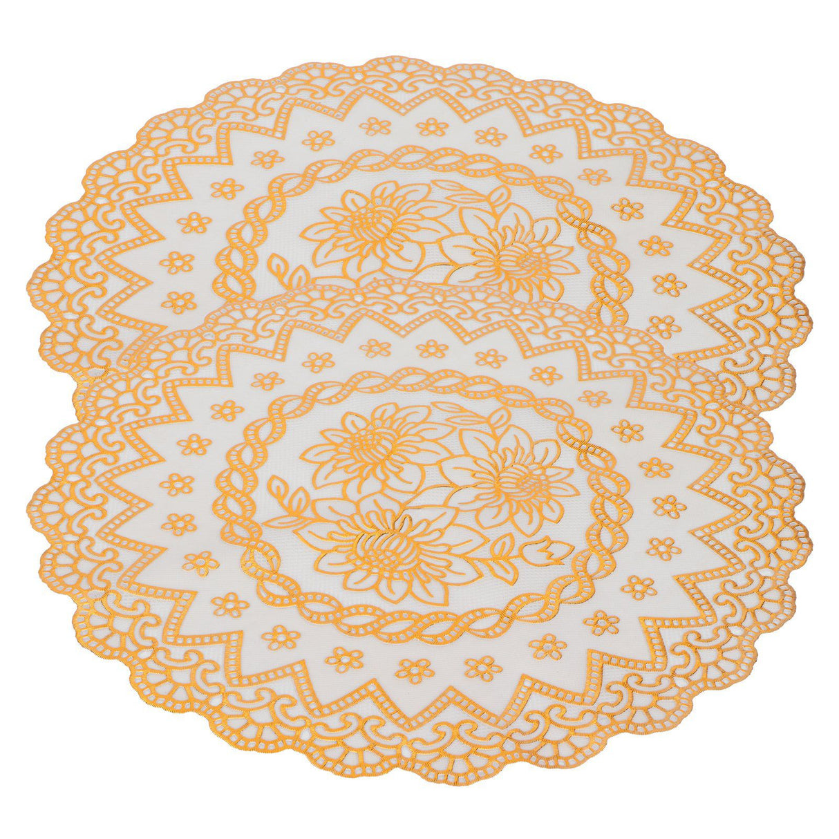 2PCS 30cmx30cm Table Mats Gold Dining Table Placemats for Wedding Party SuppliesStyle 03