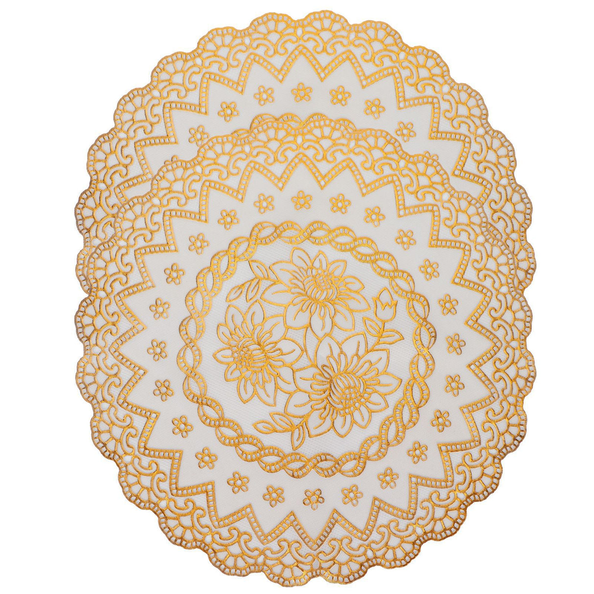 2PCS 30cmx30cm Table Mats Gold Dining Table Placemats for Wedding Party SuppliesStyle 03