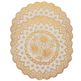 2PCS 30cmx30cm Table Mats Gold Dining Table Placemats for Wedding Party SuppliesStyle 03 - Close-Up Angle