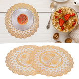 2PCS 30cmx30cm Table Mats Gold Dining Table Placemats for Wedding Party SuppliesStyle 03