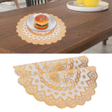 2PCS 30cmx30cm Table Mats Gold Dining Table Placemats for Wedding Party SuppliesStyle 03 - Extra Image