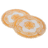 2PCS 30cmx30cm Table Mats Gold Dining Table Placemats for Wedding Party SuppliesStyle 04