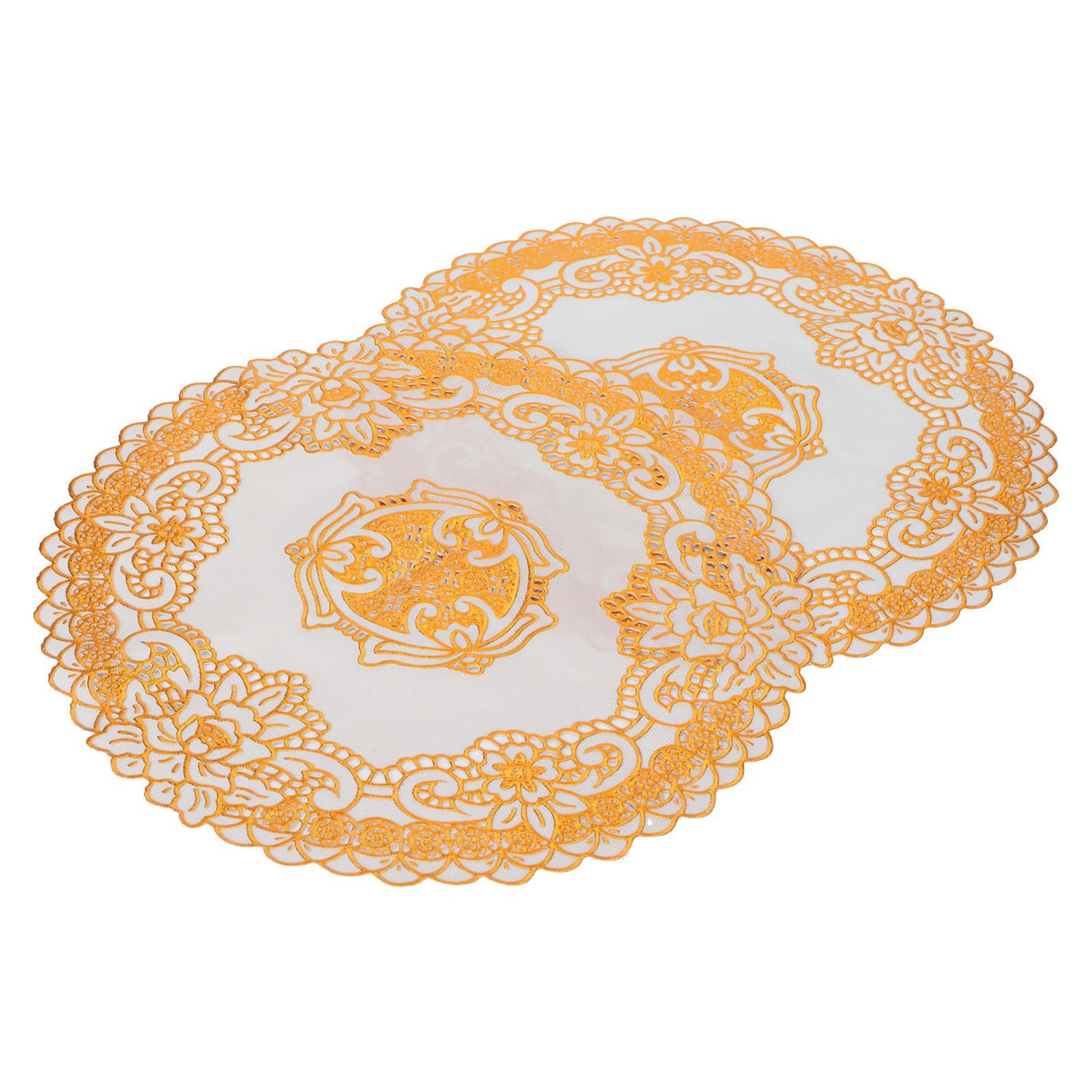 2PCS 30cmx30cm Table Mats Gold Dining Table Placemats for Wedding Party SuppliesStyle 04