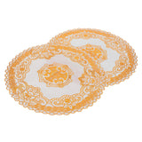 2PCS 30cmx30cm Table Mats Gold Dining Table Placemats for Wedding Party SuppliesStyle 04 - Side View