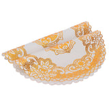 2PCS 30cmx30cm Table Mats Gold Dining Table Placemats for Wedding Party SuppliesStyle 04 - Top-Down View