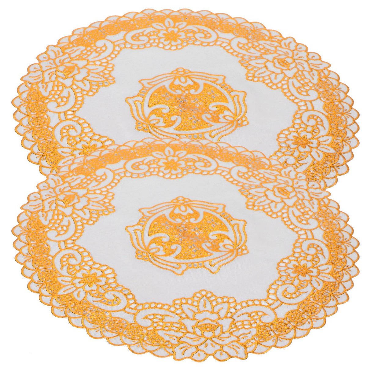 2PCS 30cmx30cm Table Mats Gold Dining Table Placemats for Wedding Party SuppliesStyle 04