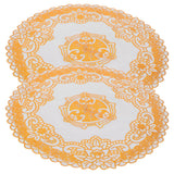 2PCS 30cmx30cm Table Mats Gold Dining Table Placemats for Wedding Party SuppliesStyle 04 - Rear View