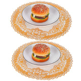 2PCS 30cmx30cm Table Mats Gold Dining Table Placemats for Wedding Party SuppliesStyle 04