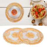 2PCS 30cmx30cm Table Mats Gold Dining Table Placemats for Wedding Party SuppliesStyle 04