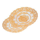 2PCS 38x38cm Table Mats PVC Gold Placemats Cup Mat Coaster for Wedding Party SuppliesRound 01 - Extra Image