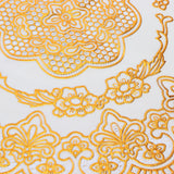 2PCS 38x38cm Table Mats PVC Gold Placemats Cup Mat Coaster for Wedding Party SuppliesRound 01 - Extra Image