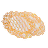 2PCS 38x38cm Table Mats PVC Gold Placemats Cup Mat Coaster for Wedding Party SuppliesRound 03