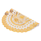 2PCS 38x38cm Table Mats PVC Gold Placemats Cup Mat Coaster for Wedding Party SuppliesRound 04
