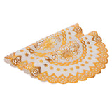 2PCS 38x38cm Table Mats PVC Gold Placemats Cup Mat Coaster for Wedding Party SuppliesRound 04