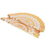 2PCS 38x38cm Table Mats PVC Gold Placemats Cup Mat Coaster for Wedding Party SuppliesRound 04