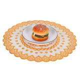 2PCS 38x38cm Table Mats PVC Gold Placemats Cup Mat Coaster for Wedding Party SuppliesRound 04 - Extra Image