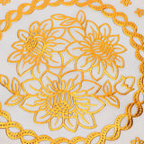 2PCS 38x38cm Table Mats PVC Gold Placemats Cup Mat Coaster for Wedding Party SuppliesRound 04