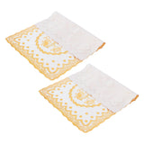 2PCS 30cmx45cm PVC Table Mat Gold Placemats Cup Coaster Pad Kitchen Wedding DecorationStyle 1